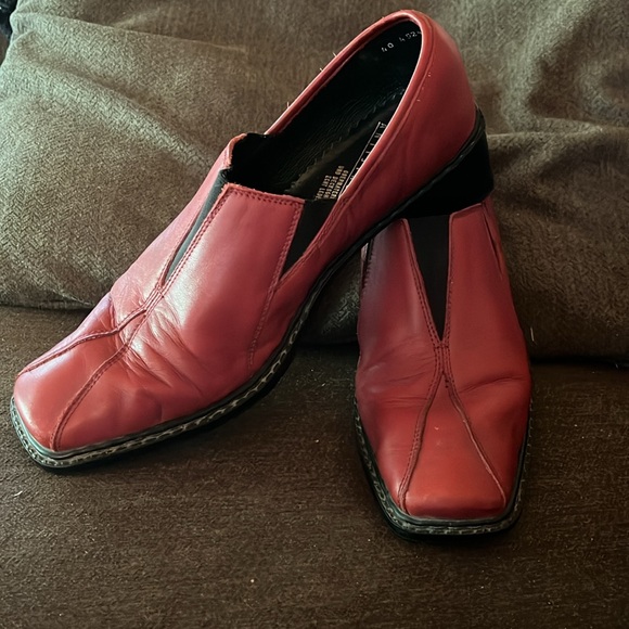 RIEKER ANTISTRESS RED LEATHER SHOES Size 40 US - Picture 8 of 8